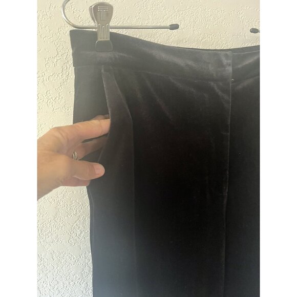 Velvet holiday H&M black flare leg pants side pockets women’s 6 Goth - Picture 3 of 11